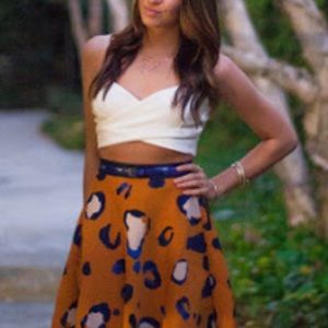 3.1 Phillip Lim Target Leopard Lined Short Skirt